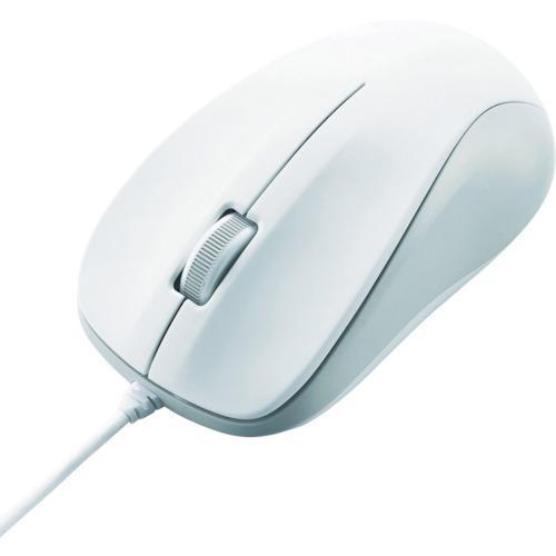 ■ELECOM USB光学式マウス Mサイズ ホワイト【4950381:0】[店頭受取不可]