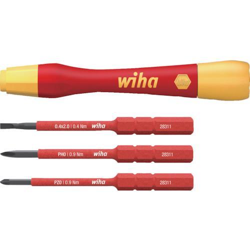 ■wiha 絶縁スリムバリオ 差替式精密ドライバーホルダ・ビットセット【5089419:0】[店頭受...