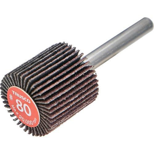 ■TRUSCO エコノミーフラップホイール 軸径6mm 外径25X幅25X軸長35 #80(5個入)...