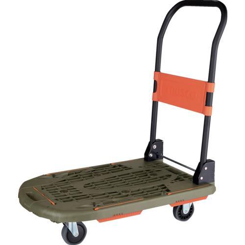 ■TRUSCO 樹脂台車 カルティオ 780X490 折畳 オリーブドラブ【6613397:0】[店...