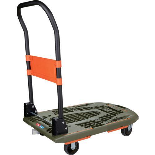 ■【在庫限り】TRUSCO 樹脂台車 カルティオ(新型) 780X490 折畳 オリーブドラブ 樹脂...