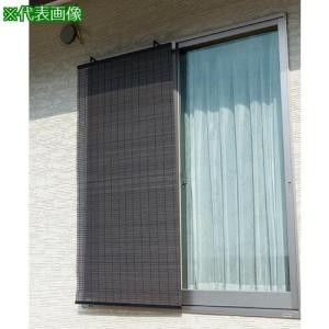 ■ワタナベ アルミ配合PPすだれ コバルト ブラウン/ブラック 88cm×135cm【6716700:0】[店頭受取不可]