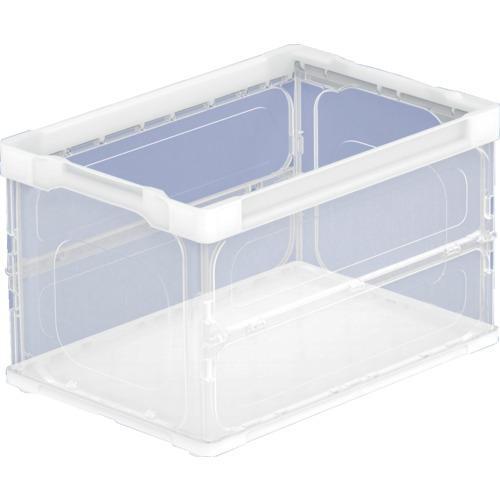 ■TRUSCO まとめ買い オリコン 薄型軽量折りたたみコンテナ50L 透明 10個【6864778...