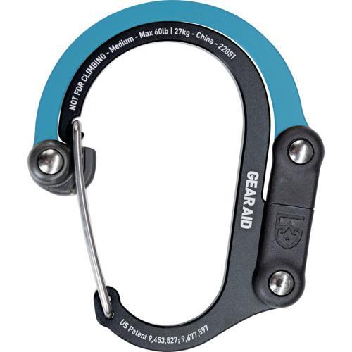 ■Gear Aid カラビナ型フック ヒーロークリップ ミディアム ブルー【7100236:0】[店...