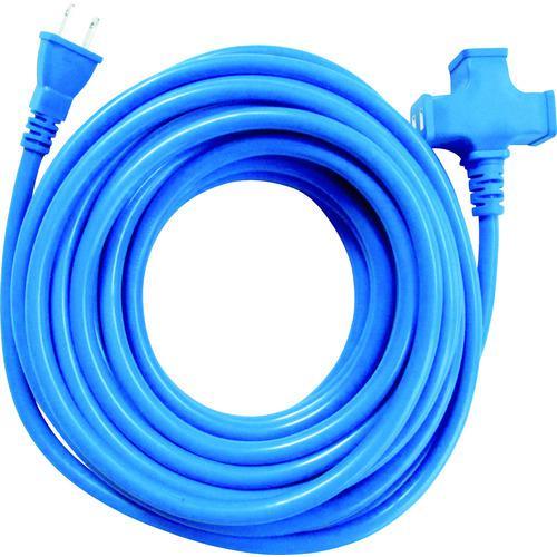 ■【在庫限り】STARLIGHT 3個口超ソフト延長コード ブルー【7554320:0】[店頭受取不...