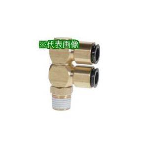 ■チヨダ チューブ継手 フジ ダブルバンジョー(金属) 6mm R1/8【8083693:0】[店頭...