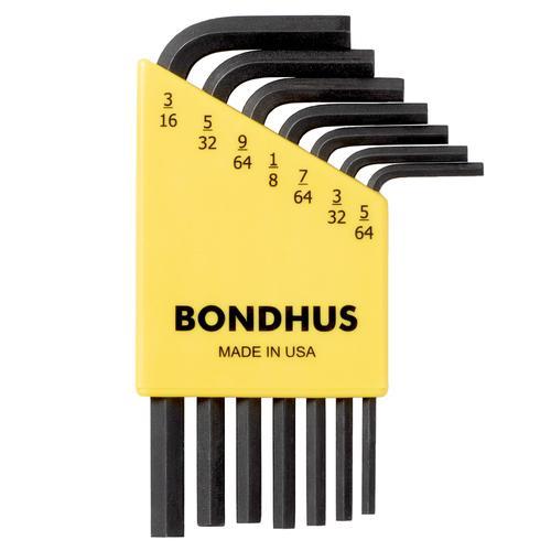 ■BONDHUS 六角L-レンチ ショート インチ セット7本組(5/64-3/16) No.122...