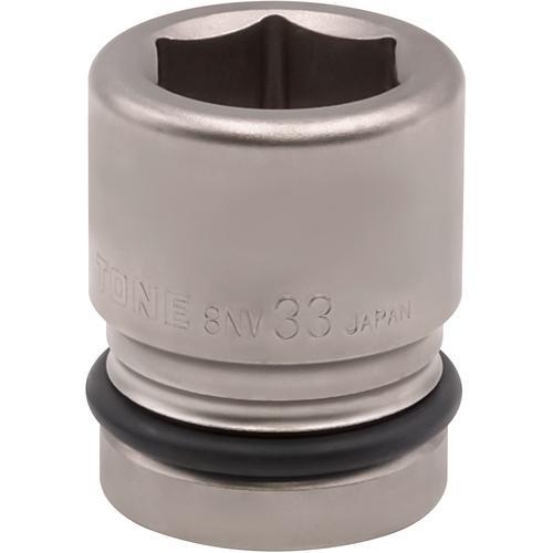 ■TONE インパクト用ソケット 対辺寸法33mm 差込角25.4mm【8109677:0】[店頭受...