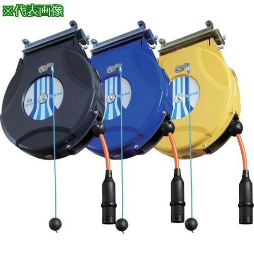 ■日平 ハンディーエアーリール(ブレーキ付) ホース内径6.4×外径10mm 黄【8202804:0...