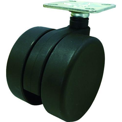 ■SAMSONG 【売切廃番】デザイン双輪キャスター「Frog」黒 プレート 自在 65mm【828...