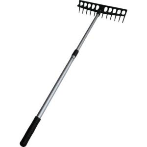 レーキ パイプ 長柄 スチール アメリカンレーキ14本爪 全長約171cm