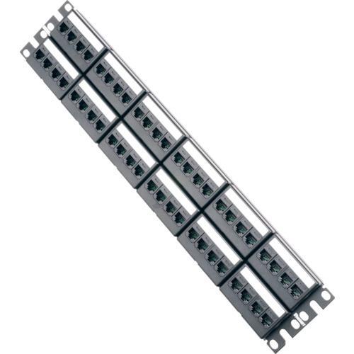 ■PANDUIT カテゴリ6Aモジュラーパッチパネルキット 4ポートフェースプレートタイプ 48ポー...