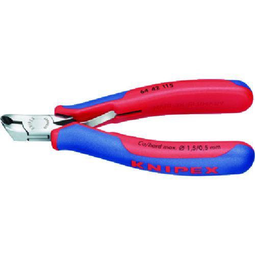 ■KNIPEX 6442-115 エレクトロニクスエンドカッティングニッパー【8314553:0】[...