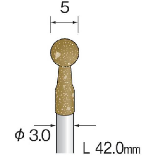■Minimo 研削用ゴム砥石 WA ミディアム#80 φ5 (10本入)【8526878:0】[店...