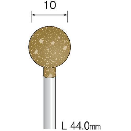 ■Minimo 研削用ゴム砥石 WA ミディアム#80 φ10 (10本入)【8526890:0】[...