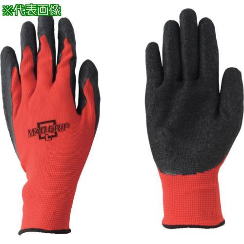 ■川西 背抜き手袋 マッドグリップ レッド M 1P【8594477:0】[店頭受取不可]