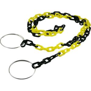 SUN UP カラーコーン用プラスチックチェーン ＃6 トラ（黄色・黒色）