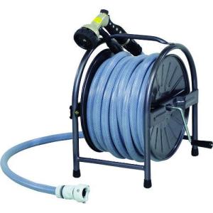 グリーンライフ スチールホースリールセット20m/HR-S20 グレー/320x325x360mm