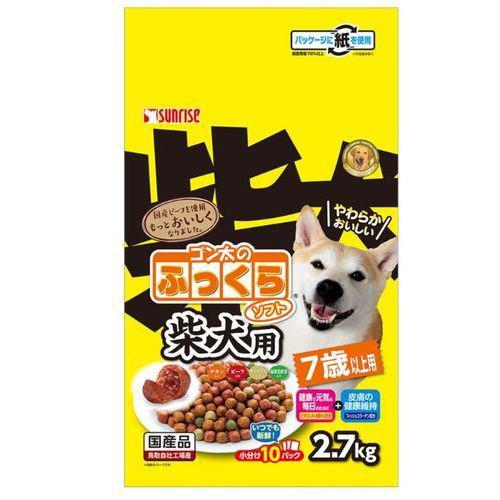 【ケース販売】 ゴン太のふっくらソフト 柴犬用 7歳以上 2.7kg (１袋2.7kg×4袋セット)...