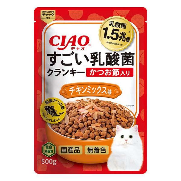 【ケース販売】 いなば CIAOクランキーかつおぶし入C 猫 ドライ 全ステージ (1袋500g入×...