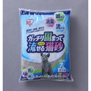 アイリスオーヤマ ガッチリ固まってトイレに流せる猫砂 7L×4入 まとめ売り GTN-7L｜hcvalor