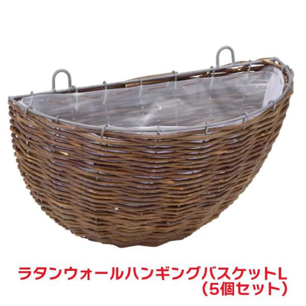 タカショー 『5個セット価格』 GSTR-FG17 G-story ラタンウォールハンギングバスケッ...