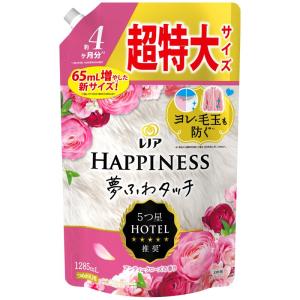 【セット販売】 レノア ハピネス 夢ふわタッチ 華やかに香るアンティークローズの香り 詰替え 超特大サイズ 1285ml(×6セット)