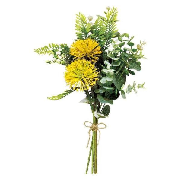 ケーアイジャパン 造花 クラシカルブーケ 光触媒 イエロー