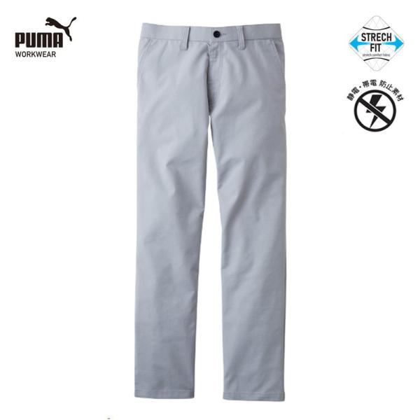 作業ウェアPUMA スラックス PW-4016A シルバー S 作業服 プーマ ワークウェア(PUM...