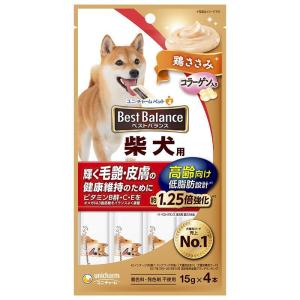 ユニチャーム ベスバラおやつ柴犬高齢鶏さ 犬 スナック 全ステージ 15g×4本｜hcvalor