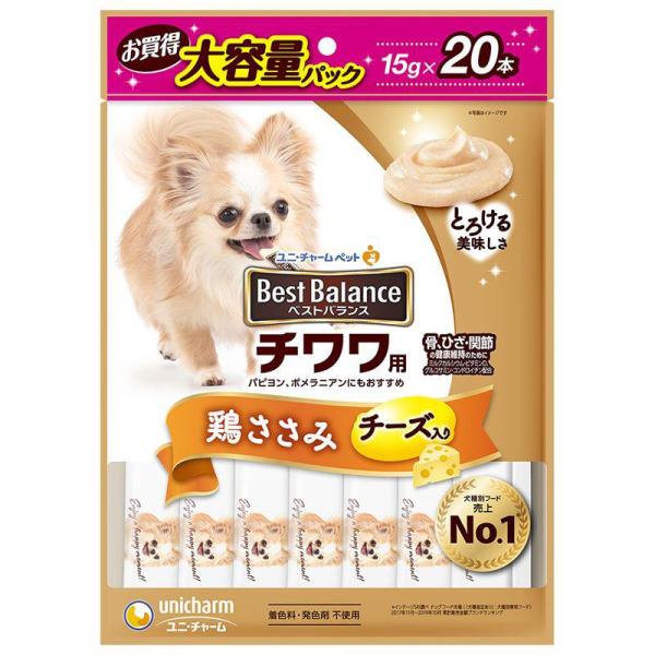 ユニチャーム 犬 ウェット ベストバランスおやつ チワワ用 鶏ささみ １５ｇ×２０本 ペット用品