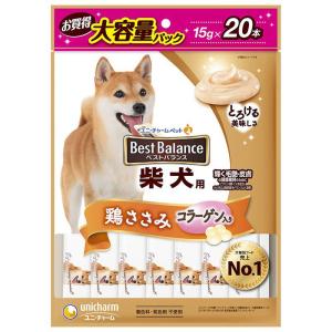 ユニチャーム 犬 スナック ベストバランスおやつ柴犬用鶏ささみ １５ｇ×２０本 ペット用品｜hcvalor