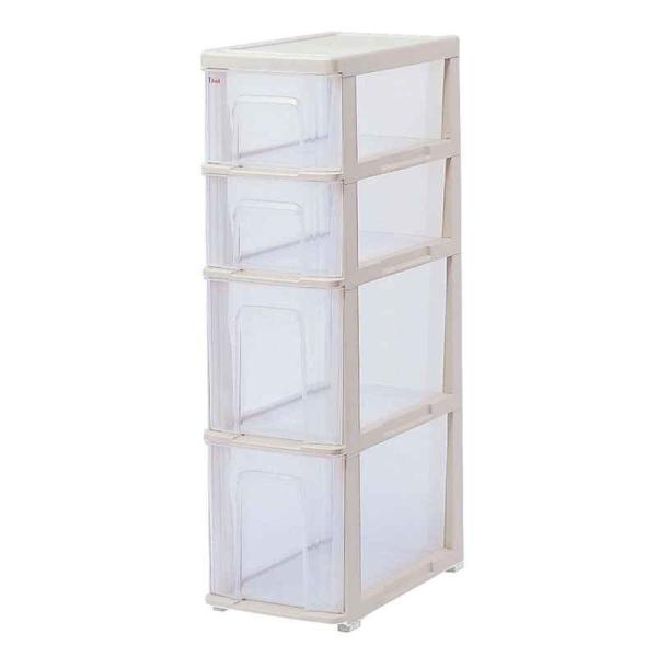 サンコープラスチック キッチンストッカー シンクスリム 幅22cm 4段