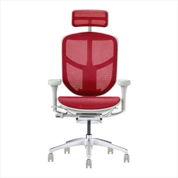 エルゴヒューマン オフィスチェア エンジョイ２ ハイタイプ 高機能 ヘッドレスト付き グレーフレーム...