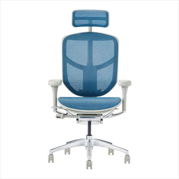 エルゴヒューマン オフィスチェア エンジョイ２ ハイタイプ 高機能 ヘッドレスト付き グレーフレーム...