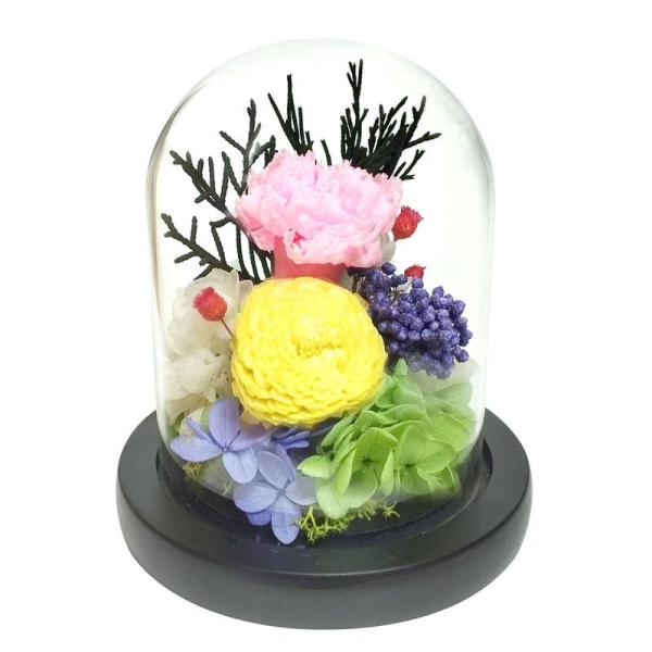 スープ 供え花 ガラスドームアレンジメント 桃音 ももね A