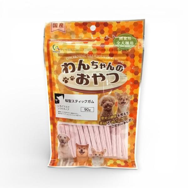 Alleanza(アレンザ) 国産 犬用おやつ 桜型スティックガム いちごミルク ソフトタイプ 90...