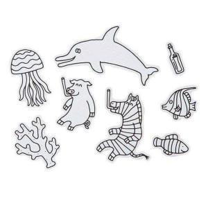 カメヤマキャンドル シール 塗り絵 ペインタホリック シール ウミ