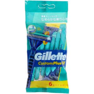 ジレット カスタムプラスEX ディスポーザブル首振式 6本入 P&G カミソリ/男性用/使い捨て
