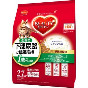 日本ペットフード 猫 ドライ ビューティープロ キャット 下部尿路の健康維持 低脂肪 １歳から ２.７ｋｇ ペット用品｜hcvalor