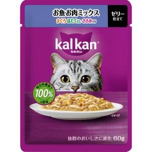 マースジャパンリミテッド カルカンパウチ お魚・お肉ミックス まぐろ・ほたてだし・ささみ入り 60g