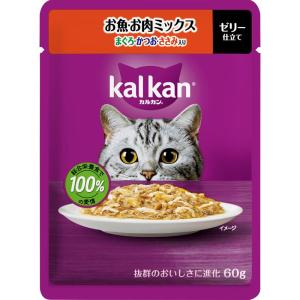 マースジャパンリミテッド カルカンパウチ お魚・お肉ミックス まぐろ・かつお・ささみ入り 60g