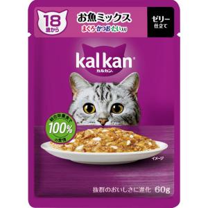 マースジャパンリミテッド カルカンパウチ １８歳から お魚ミックス まぐろ・かつお・たい入り 60g
