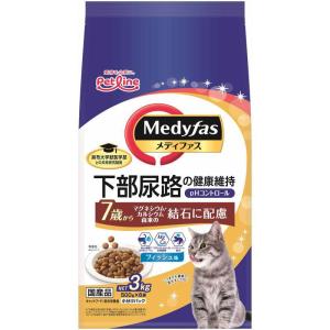 ペットライン 猫 ドライ メディファス ７歳から フィッシュ味 ３ｋｇ ペット用品｜hcvalor