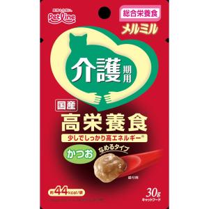 キャネット メルミル 介護期かつお 30g ペットライン