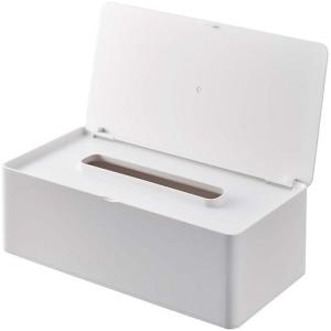 蓋付きティッシュケース タワー ホワイト レギュ...の商品画像