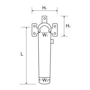 テーブルステップ 太 黒 300mm 2本入り...の詳細画像4