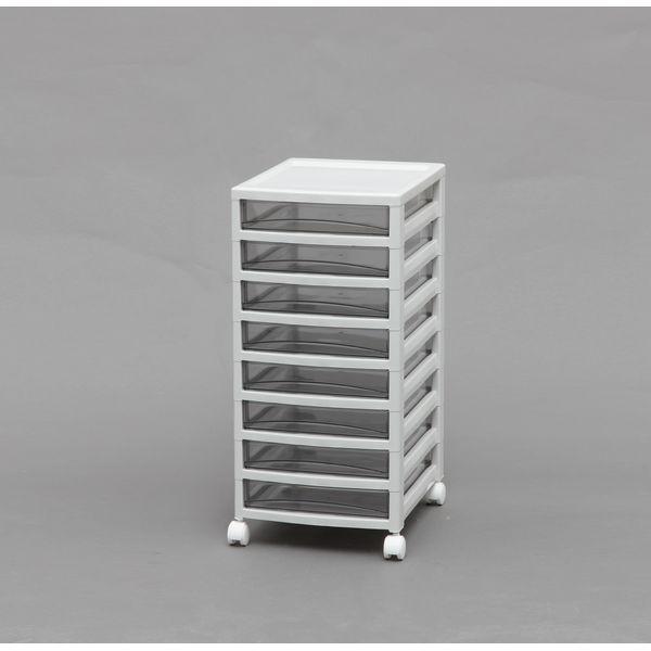 アイリスオーヤマ オフィスチェスト浅8段 ライトグレー OCE-S800R