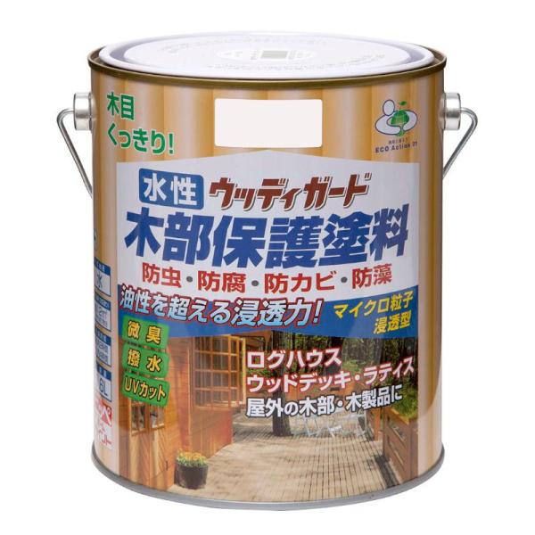 ニッペ(Nippe) ペンキ 塗料 水性ウッディガード 09 ウォルナット 1.6L 水性木部保護塗...