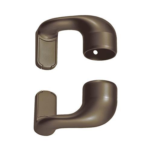 φ35 縦枠用持出スリムブラケットカバー付上下セット / 040-5015 ブラウン BD-49B ...